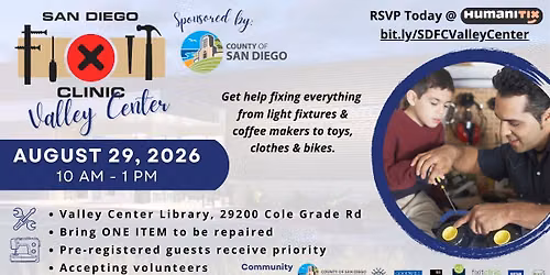 SD Fixit Clinic in Valley Center