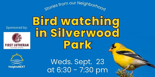 Bird Watching in Silverwood Park: Stories from our Neighborhood Series