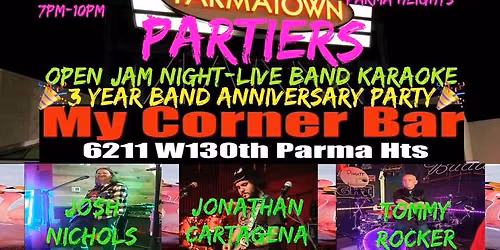 Parmatown Partiers 3 Year Anniversary+Jam Night\/Live Band Karaoke