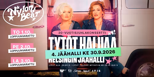Nylon Beat \u2013 TYT\u00d6T HALUAA 30-vuotisjuhlakonsertit