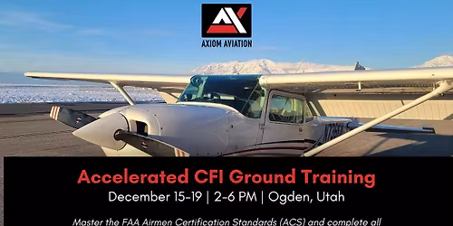 Accelerated CFI Training \u2013 One-Week Ground Course | Ogden, UT