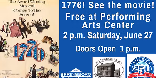 "1776" free at the Springboro Performing Arts Center