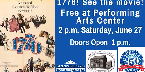 "1776" free at the Springboro Performing Arts Center