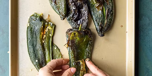 Roasted Poblano Zucchini Soup
