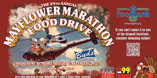 106.9 The Fox and FM99's 29th Mayflower Marathon Holiday Food Drive