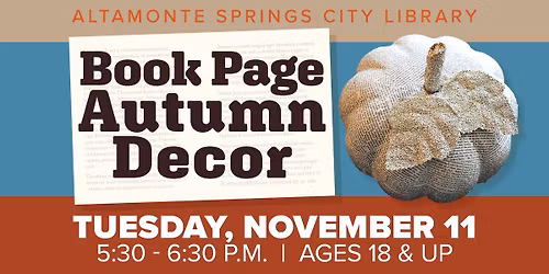 Book Page Autumn D\u00e9cor