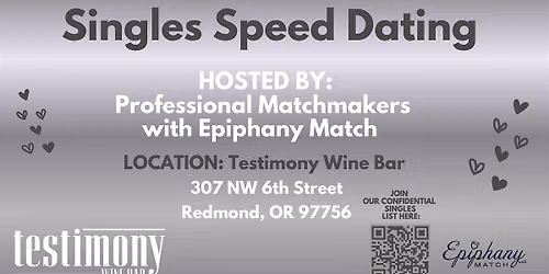 7\/8\/26 Speed Dating for Singles at Testimony! (ages 40+)