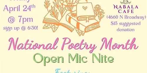 The Fat Theatre Project Presents: National Poetry Month Open Mic Nite