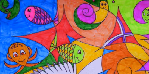 Homeschooler's Art Club (Blind Abstract Art)