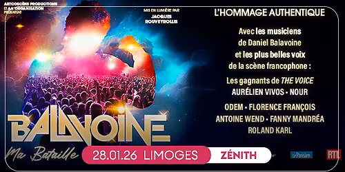 BALAVOINE \u2022 LIMOGES, Z\u00c9NITH \u2022 28 JANVIER 2026