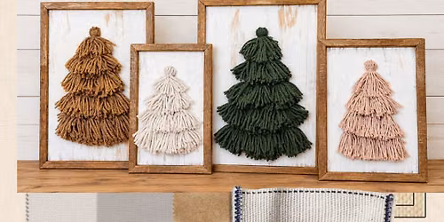 2pc. Framed Yarn Trees Workshop 