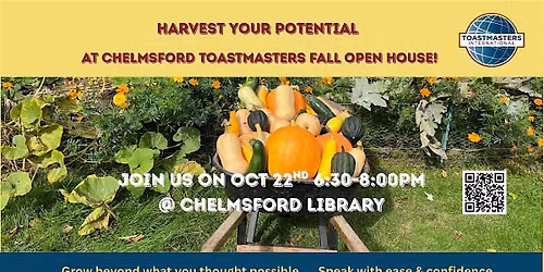 Chelmsford Toastmasters Fall Open House