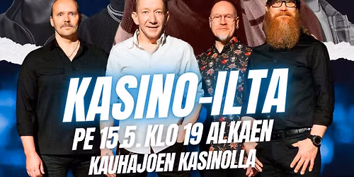Kasino-ilta pe 15.5.2026: Y\u00f6lintu, H\u00e4jyt, Daniel ja Jennaroosa