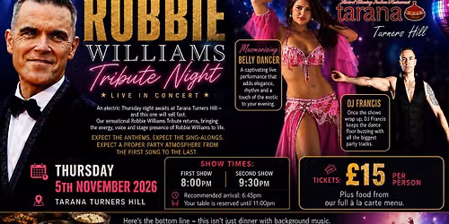 \ud83c\udf1f\ud83c\udfa4 Robbie Williams Live Tribute & Belly Dancer + Disco \ud83c\udfa4\ud83c\udf1f