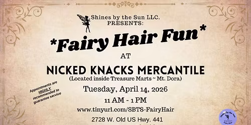 Fairy Hair Fun at Nicked Knacks Mercantile *INSIDE Treasure Marts* ~ Mount Dora