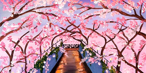 Paint and Wine Night in Dunedin - Cherry Blossoms