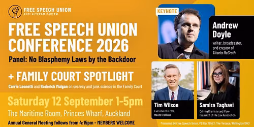 Free Speech Union Conference - Auckland - ft. Andrew Doyle & Blasphemy Panel 12\/9\/26
