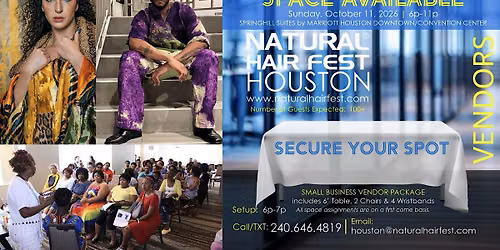 NATURAL HAIR FEST HOUSTON -Vendor Opportunity -Evening Event