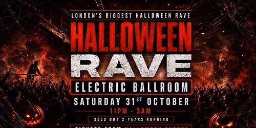 Halloween Rave | Sat 31 Oct at Electric Ballroom 