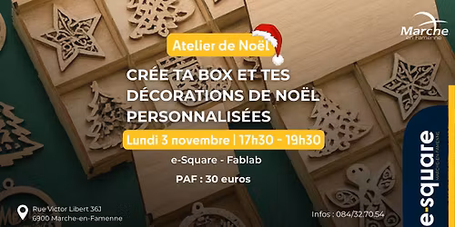 Atelier de No\u00ebl - Cr\u00e9e ta box et tes d\u00e9corations de No\u00ebl personnalis\u00e9es