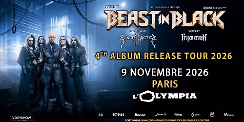 BEAST IN BLACK + SONATA ARCTICA + FROZEN CROWN \u2022 L'Olympia \u2022 Paris