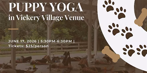 Puppy Yoga in Vickery Village Venue