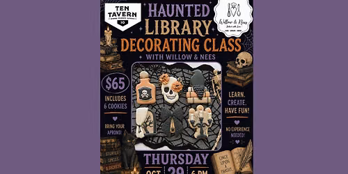 Haunted Library Cookie Decorating