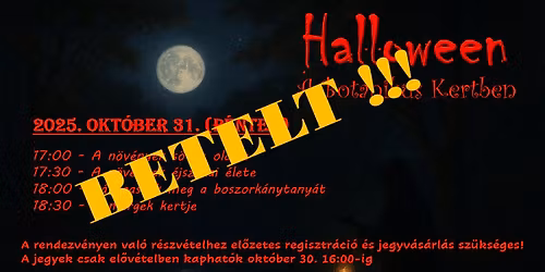 HALLOWEEN a Botanikus Kertben