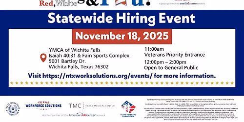 Hiring Red, White, & You! Statewide Job Fair
