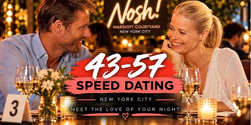 In Person Speed Dating for NYC Singles 43-57 I   NYC