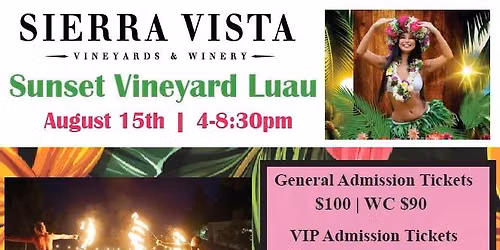 Second Annual Sunset Vineyard Luau