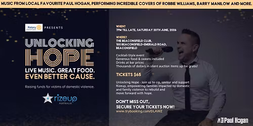 Unlocking Hope - Rize Up charity event with Paul Hogan