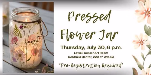 Pressed Flower Jar