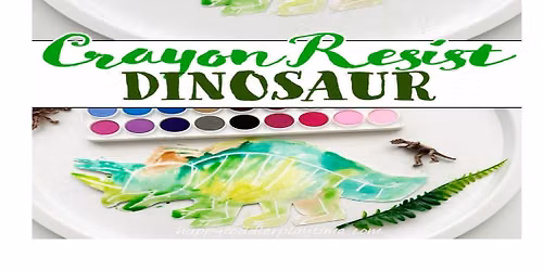 CRAYON RESISTS DINO CRAFT