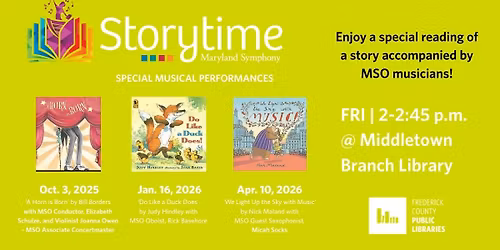 Special Maryland Symphony Orchestra Storytimes!