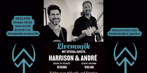Livemusik im Wald und Wein mit Harrison & Andr\u00e9
