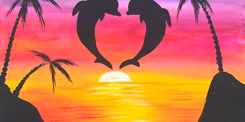 Join Brush Party for a family event to paint "Dolphin Bay" - The Ladygrove, Didcot