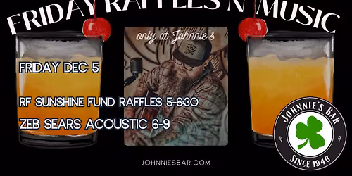 Friday Night Raffles + Music by Zeb Sears! 
