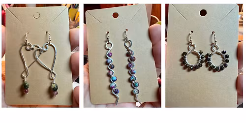Wire and Gemstone Earring Class *SOLD OUT* Thank you! 