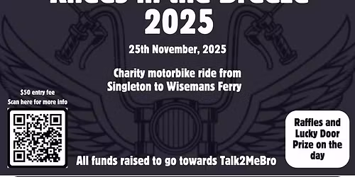 Charity ride to wisemans ferry
