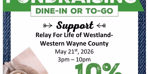 Texas Roadhouse Dine In or To go fundraising day