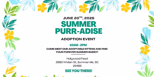 Summer Purr-adise Adoption Event
