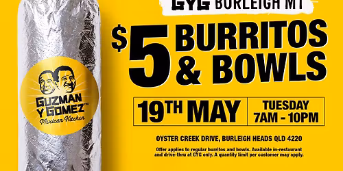 GYG Burleigh M1 $5 Day