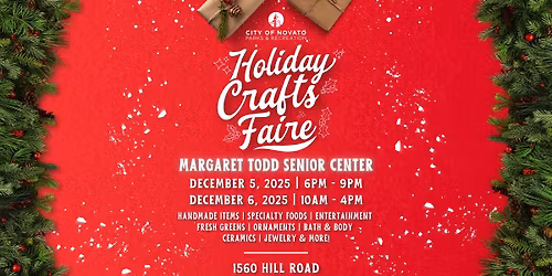 2025 City of Novato Holiday Crafts Faire