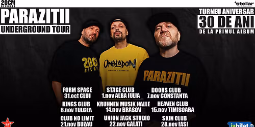 Parazitii - Underground Tour at Kruhnen Musik Halle \/ 14 noiembrie