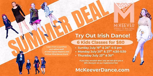 Irish Dance Classes for Kids - Summer Deal