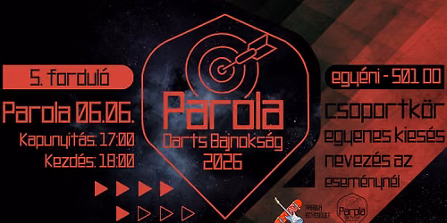 Parola Darts Bajnoks\u00e1g 2026 - 5. fordul\u00f3