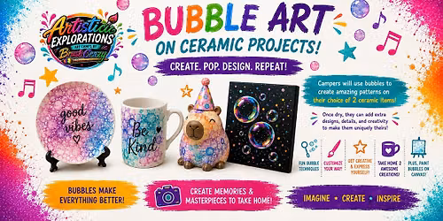 Artistic Explorations Art Camp  Bubbles and Canvas