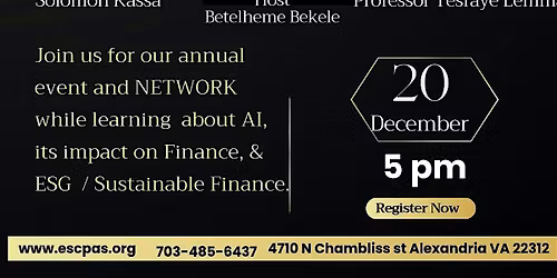 ESFP 8th Annual Dinner Gala - FinTech - The Impact of AI on Finance