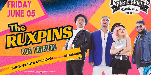 80s Night with The Ruxpins Live at Jackie's Bar & Grill